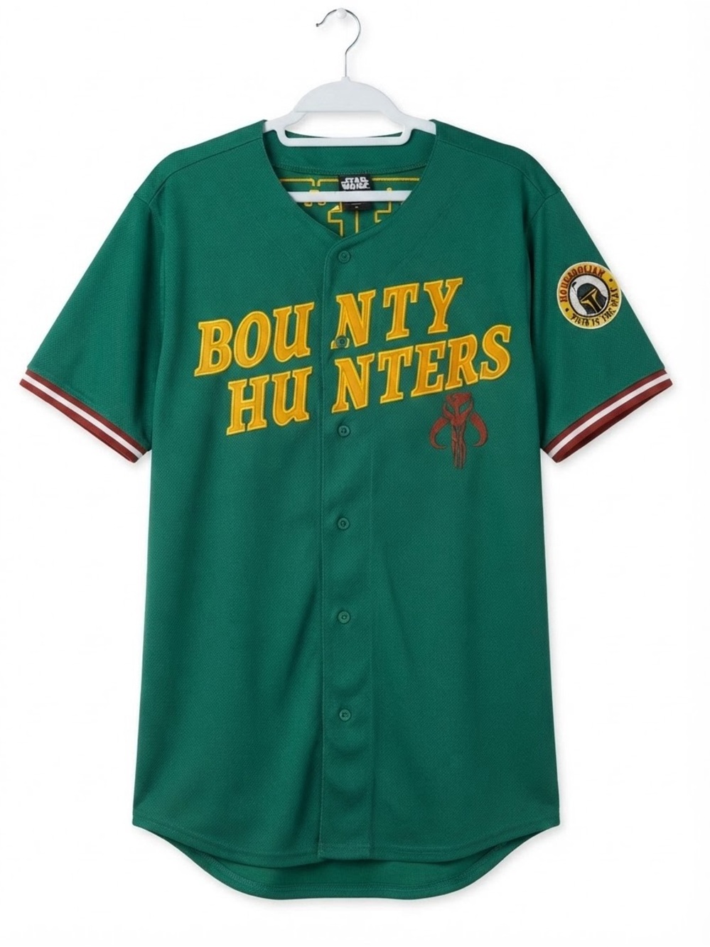 Our Universe Star Wars Boba Fett Bounty Hunters Jersey Green #5 Men’s M